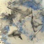 Cloud Rhythms 2 25 X 23 cms Sumi ink, acrylic 雲のリズム 2 墨アクリル　2020
